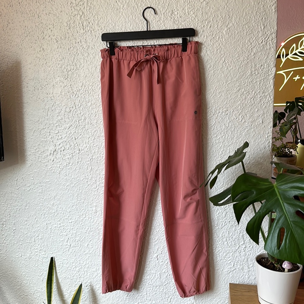Pink Loose Lightweight Joggers